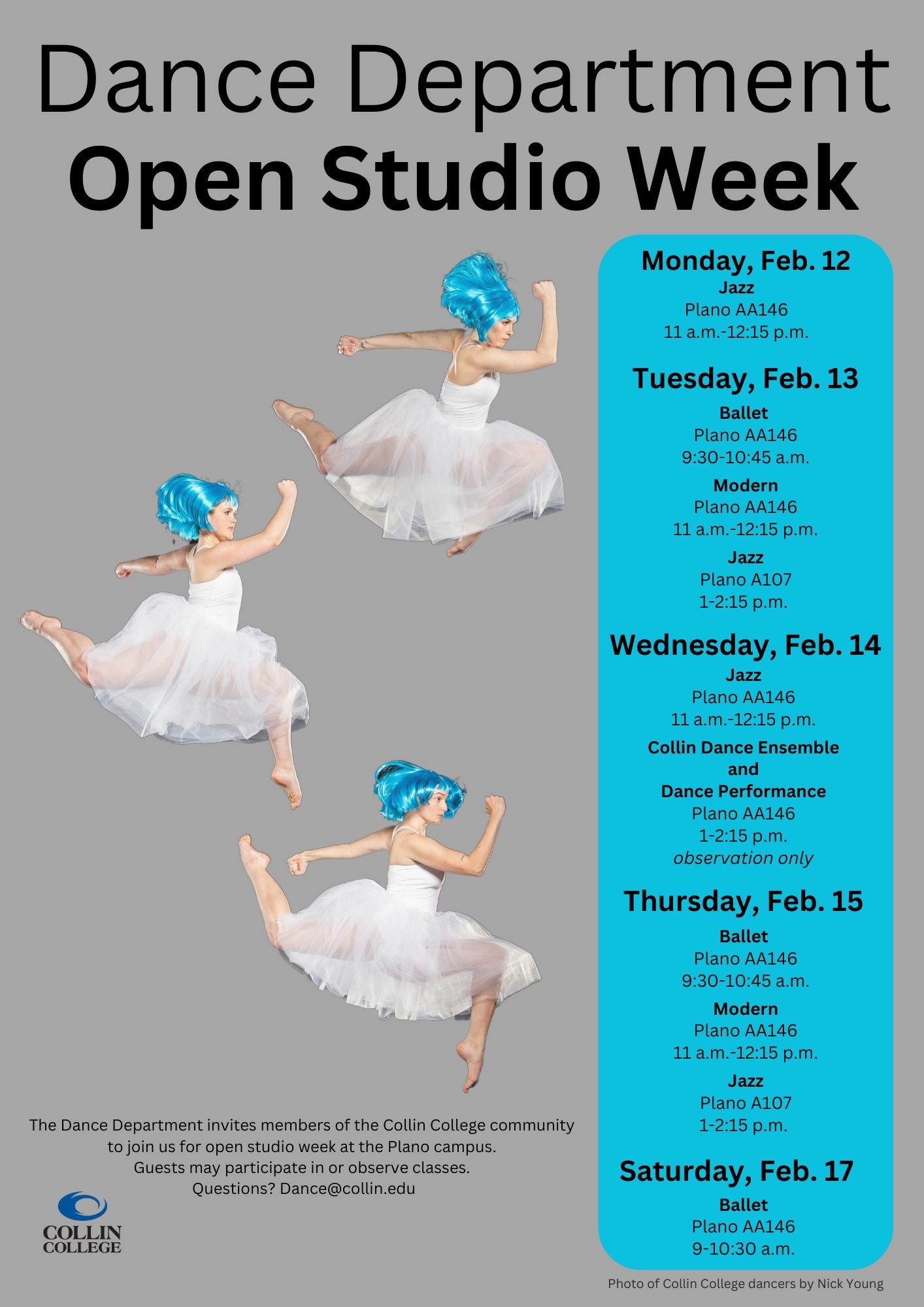 S23 Open Studio Schedule